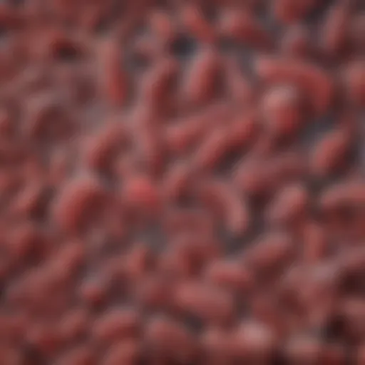 Close-up of Mannheimia haemolytica bacteria under microscope